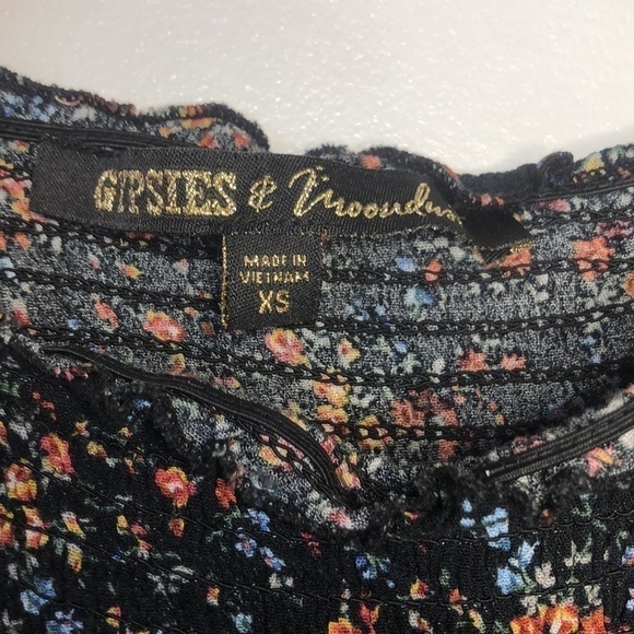 GYPSIES & MOONDUST FLORAL SPRING BABY DOLL DRESS SIZE XS - Picture 5 of 9